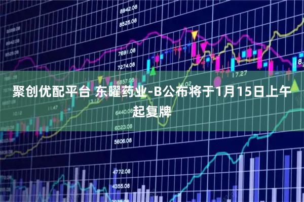 聚创优配平台 东曜药业-B公布将于1月15日上午起复牌